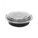 Black round microwave plates, 16 ounces, 150 pieces