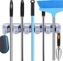 Plastic wall broom holder