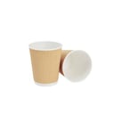 Brown Rippled Cappuccino Cups 8 oz 500 pcs
