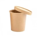 Brown kraft boxes with paper cover, 16 ounces, 250 pieces