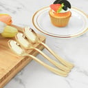 1Gold plastic spoons, size 10*50*18 302١