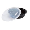 Black round microwave plates, 24 ounces, 150 pieces