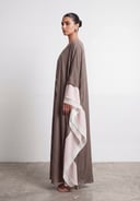 Butterfly Grey Abaya