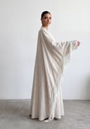 Linen Fringe Abaya