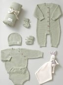 Sage Scalloped Set | طقم اخضر بأطراف صدفية