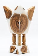 OLIVE WOOD AND EPOXY MADKHAN -WHITE