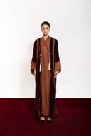 Amber Velvet Abaya Mix Amber Washed Silk