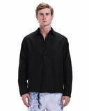 Black Long Sleeve Linen Shirt