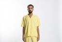 Light Yellow Linen Polo 