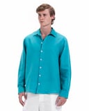 Turquoise Linen Shirt 