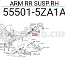 rear right upper suspension control arm