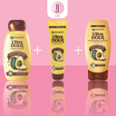  Bundle Of Garnier Ultra Doux With Avocado Oil and Shea Butter (Shampoo 400 ml + Coditioner 400 ml + Oil Replacement 300 ml)
