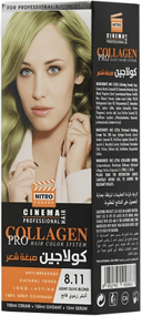 Nitro Canada collagen hair color, light olive blond 8.11