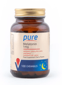 Pure, Melatonin, 1 Mg, 100 Chewable Tablets