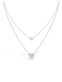 The Double-Strand Pavé Heart Necklace