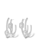 The Duo Illusion Diamond Hoops