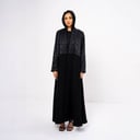 Black silk crepe