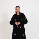 مخمل أسود مع ورد