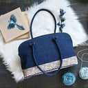 حقيبة قماشية لحفظ ادوات الحياكة والخيوط THE BLOOM SHOULDER BAG