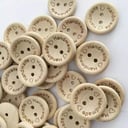 كيس زراير خشبية مع كتابة Hand made  عدد 10 حبات