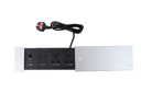 توصيلة أفياش مكتبية دفن مخفية بغطاء فضي سحاب و منافذ Tyep-C-USB + كمبيوتر + HDMI ضمان 3 سنوات 