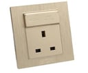 فيش ثلاثي مع منفذ يو اس بي USB لون ذهبي ملكي  - ضمان 25 سنة
