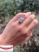 Square stone ring