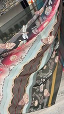 chiffon crepe scarf