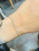 Small size gold tennis bracelet 