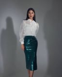 Sequins midi skirt