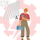 فك وتركيب ماسورة ديكور لاصق
