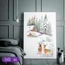 183 - رسمة الغزلان والثلج
