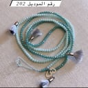 تعليقة جوال خرز مع حرف 