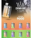 CROWN BAR سحبة سيجارة كراون بار 9000 شفطة  عدة نكهات استخدام مره واحده من الفاخر
