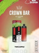 شيشة كراون بار 8000 سحبه تفاحتين من تاج الفاخر CROWN BAR 5MG