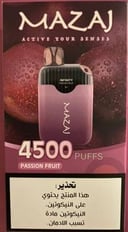 سحبة مزاج انفينيتي 4500 موشة باشن فروت Mazaj Infinity 4500 Puff passion fruit