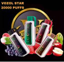 VOZOL سحبة سيجارة فوزول ستار 20000 شفطة عدة نكهات 50 نيكوتين استخدام مره واحده