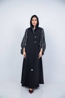عباية كريب خفيفة بقصة A-Line وأكمام فضفاضة