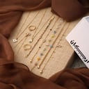 ‎ 10 قطع اكسسوارات أنيقة بلون ذهبي