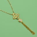 عقد وردة ذهب 21