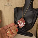 عقد وحلق زخارف ذهب 21