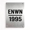 Silver Stainless Steel Address Sign 01 | 20 × 30 cm