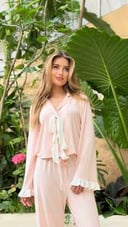 بجامة الفيونكة الوردية