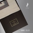  شال ZEGNA مميز باللون البيج بتطريز بني محمر مدموج بالازرق فريد من نوعه 