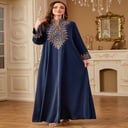 عباية نسائية مطرزة طويلة بتصميم فيستدوس لارغوس للاحتفالات والمناسبات الإسلامية