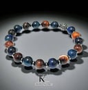 Bracelet Blue Tiger eye and Agate