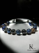 Bracelet Blue Tiger eye with Soliman’s Agate and Hematite separators