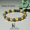Bracelet citrine & Pyrite 