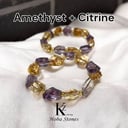 Bracelet Amethyst with Citrine