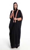 Bisht Abaya with Details on Sleeve and Collar